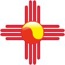 Santa Fe Way logo: Zia Sun Symbol and Yin Yang Symbol