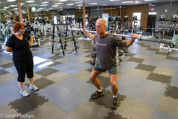 Santa Fe fitness trainer Jeff Nailen showing proper exercise form